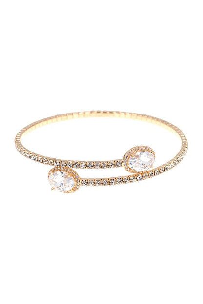 Rhinestone Cuff Bracelet - Gold/Silver - Bria Blair Creative