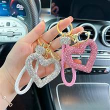 Rhinestone Heart Keychain (Pink and Red) - Bria Blair Creative