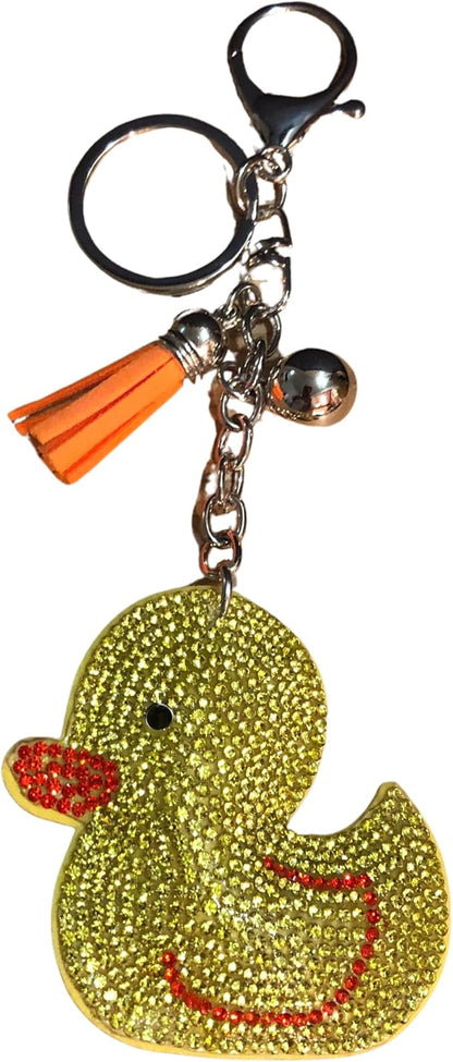 Rhinestone Puffy Keychain - Rainbow, Teddy Bear, Duck - Bria Blair Creative