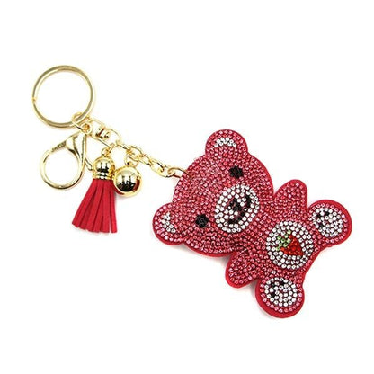 Rhinestone Puffy Keychain - Rainbow, Teddy Bear, Duck - Bria Blair Creative