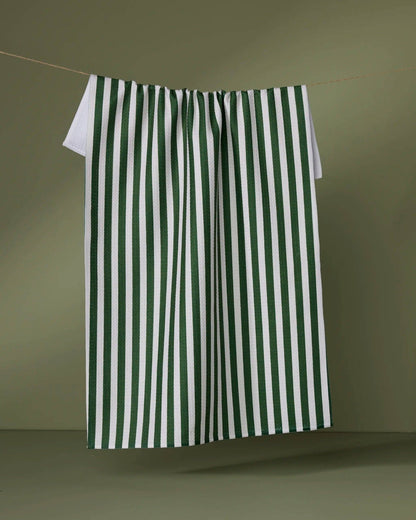 Ribbon Green Tea Towel - Bria Blair Creative