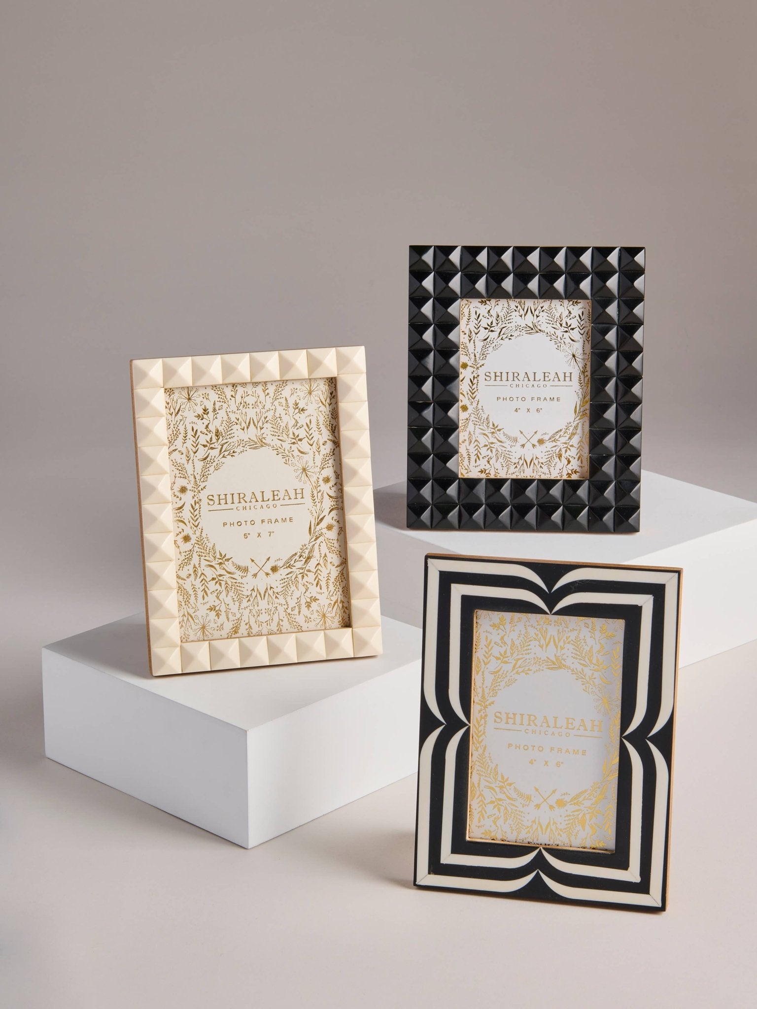 ROMA 4" x 6" GRAPHIC PICTURE FRAME,BLACK - Bria Blair Creative