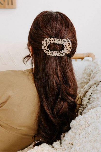 Round Flat Hair Clip | Large | Blonde Tortoise - Bria Blair Creative