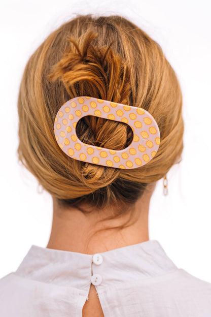 Round Flat Hair Clip | Medium | Sunny Days Ahead - Bria Blair Creative