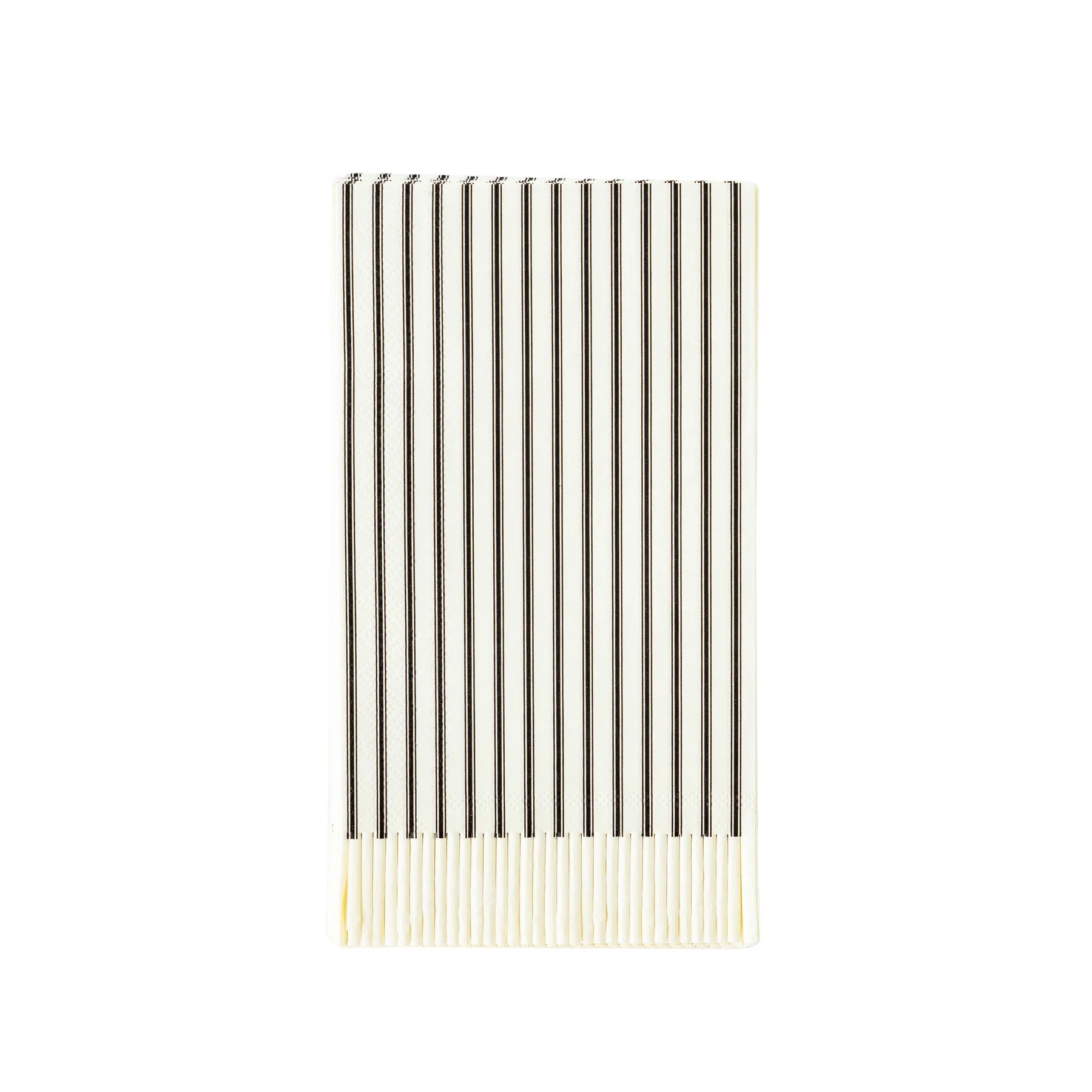 Salem Apothecary Black Ticking Fringe dinner Naplins - Bria Blair Creative