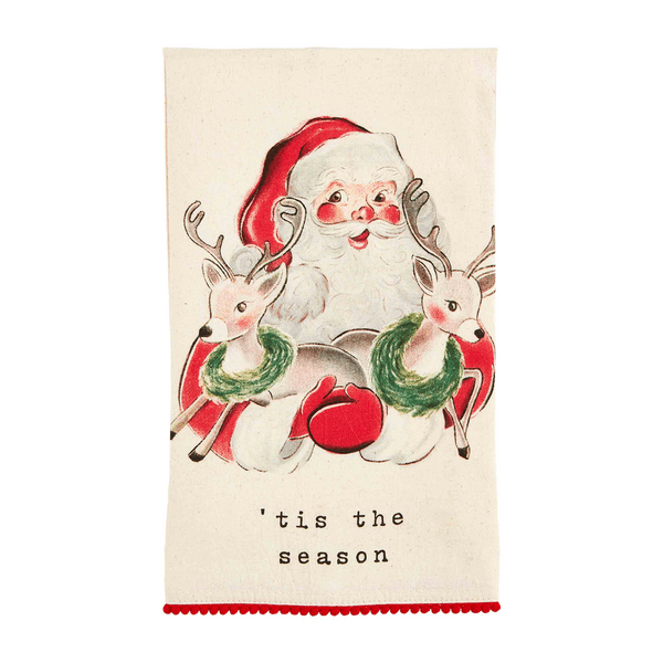 Santa and Reindeer Hand Towel Santa and Reindeer Hand Towel - Bria Blair Creative