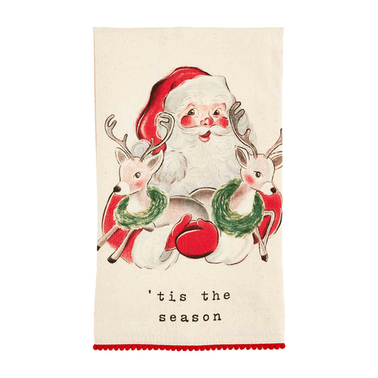Santa and Reindeer Hand Towel Santa and Reindeer Hand Towel - Bria Blair Creative