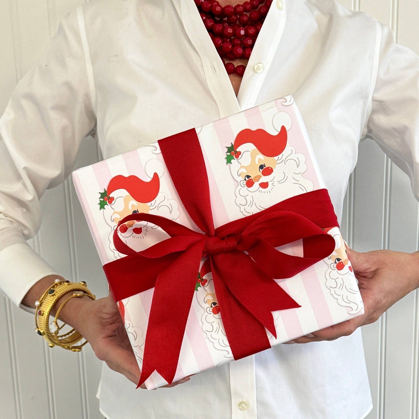Santa Cabana Stripe Gift Wrap Sheets - Bria Blair Creative
