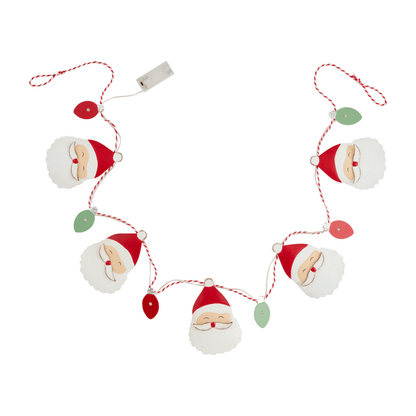 Santa Christmas Tin Garland - Bria Blair Creative