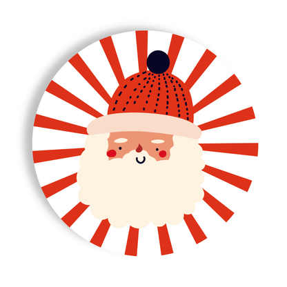 Santa Claus 24ct 7" Paper Plates – App/Dessert Separates - Bria Blair Creative