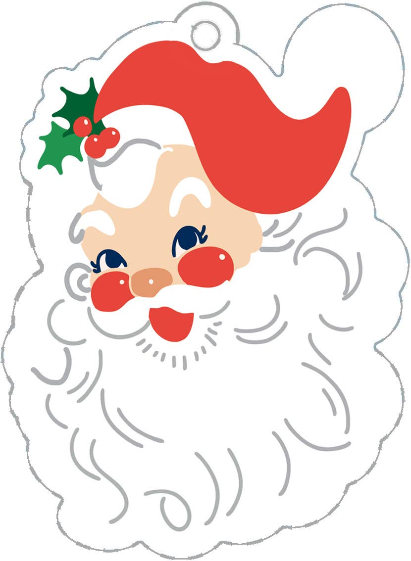 Santa Face Die - cut Gift Tags - Bria Blair Creative