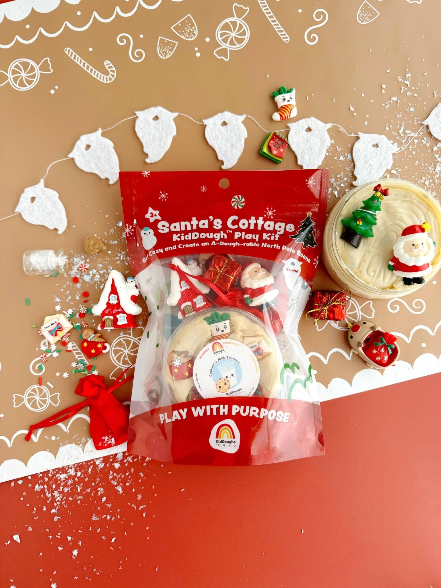 Santa's Cottage (Milk & Cookies) KidDough Play Kit - Bria Blair Creative