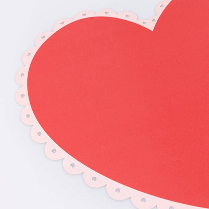 Scalloped Heart Paper Placemats - Bria Blair Creative