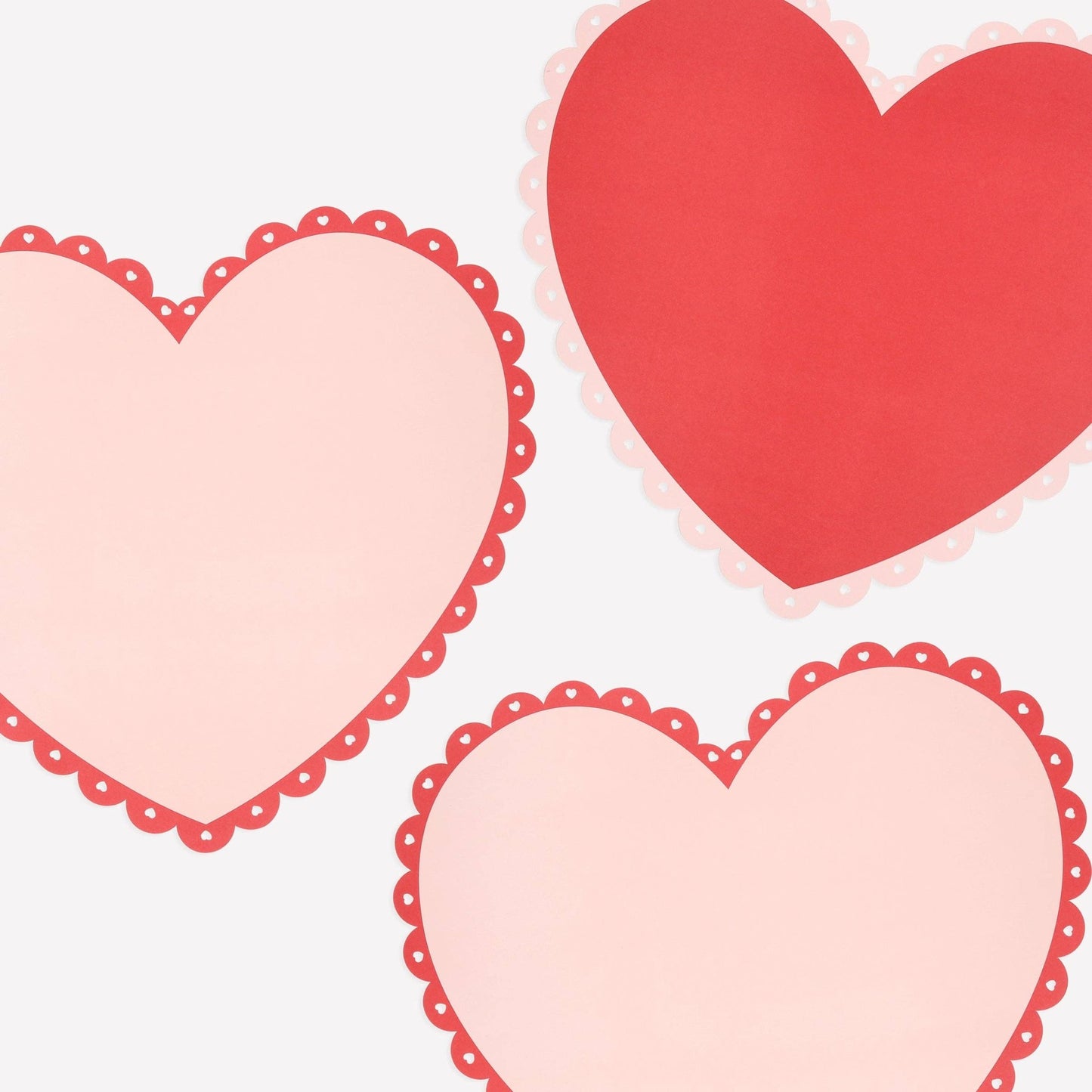 Scalloped Heart Paper Placemats - Bria Blair Creative
