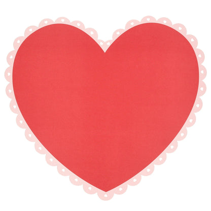 Scalloped Heart Paper Placemats - Bria Blair Creative