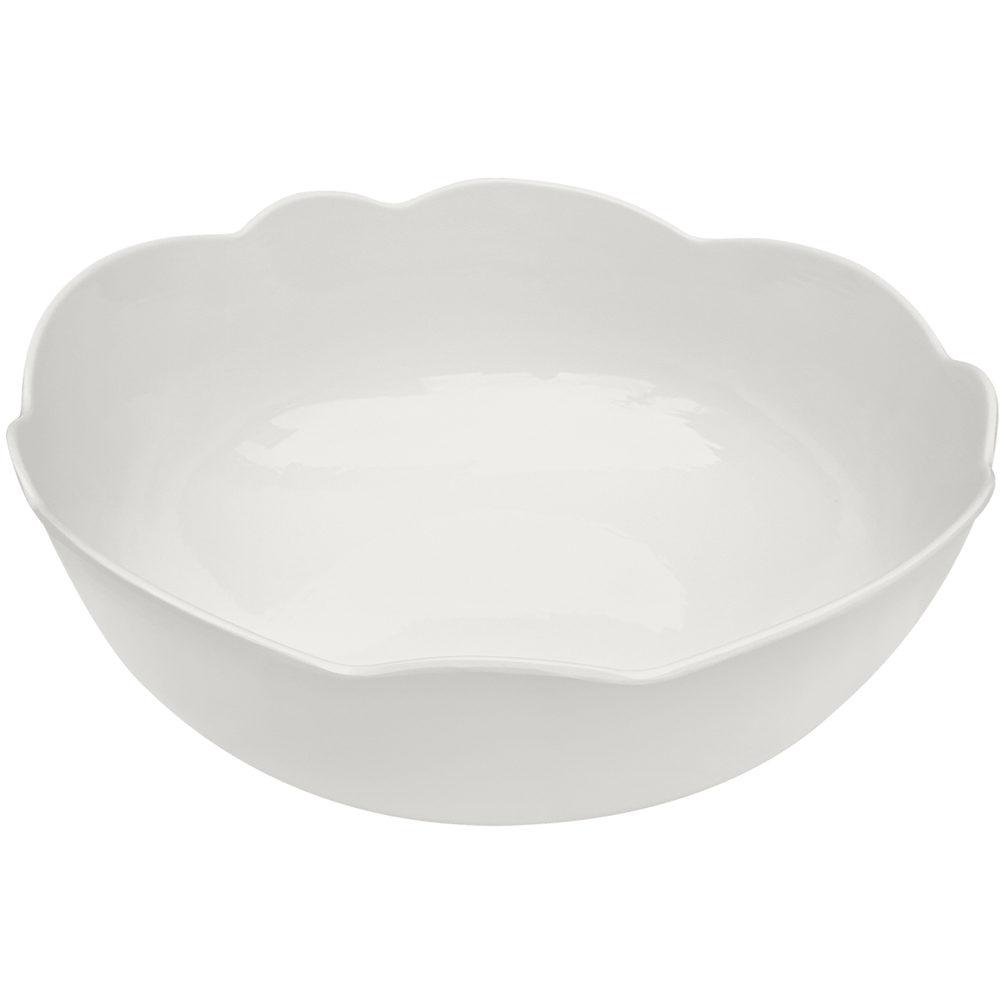 Scalloped Serving Bowl: White - Bria Blair Creative