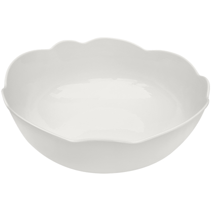 Scalloped Serving Bowl: White - Bria Blair Creative
