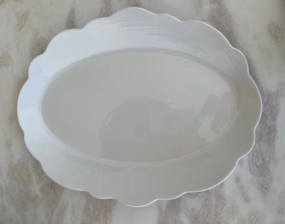 Scalloped Serving Oval and Soup/Cereal Bowl Set of 2 - Bria Blair Creative