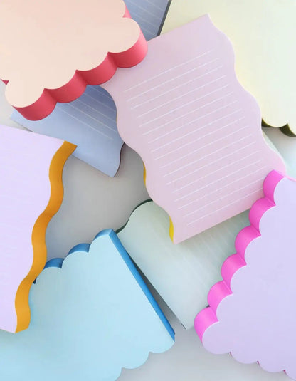 Scalloped Shaped Notepad | Chartreuse + Olive - Bria Blair Creative