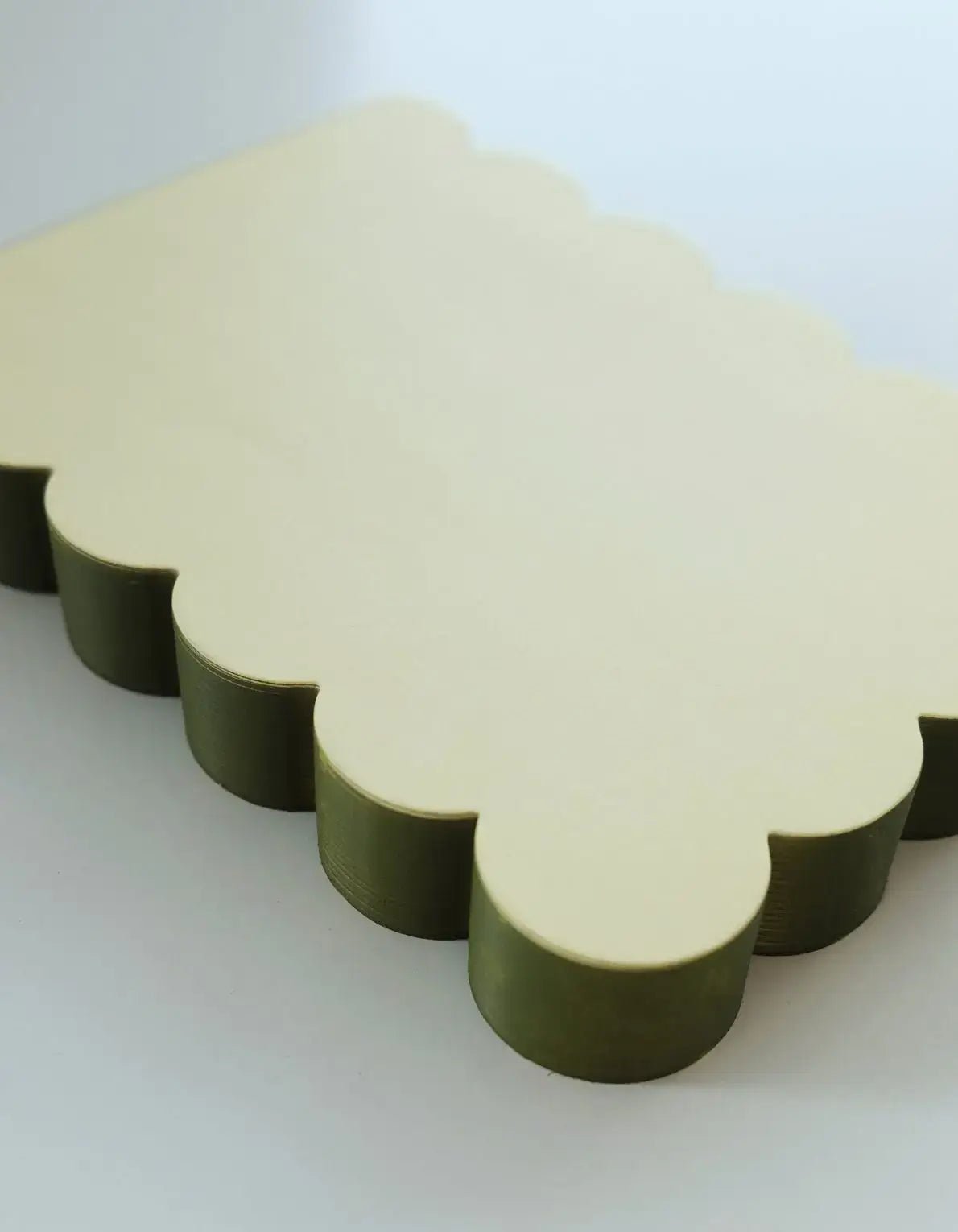 Scalloped Shaped Notepad | Chartreuse + Olive - Bria Blair Creative