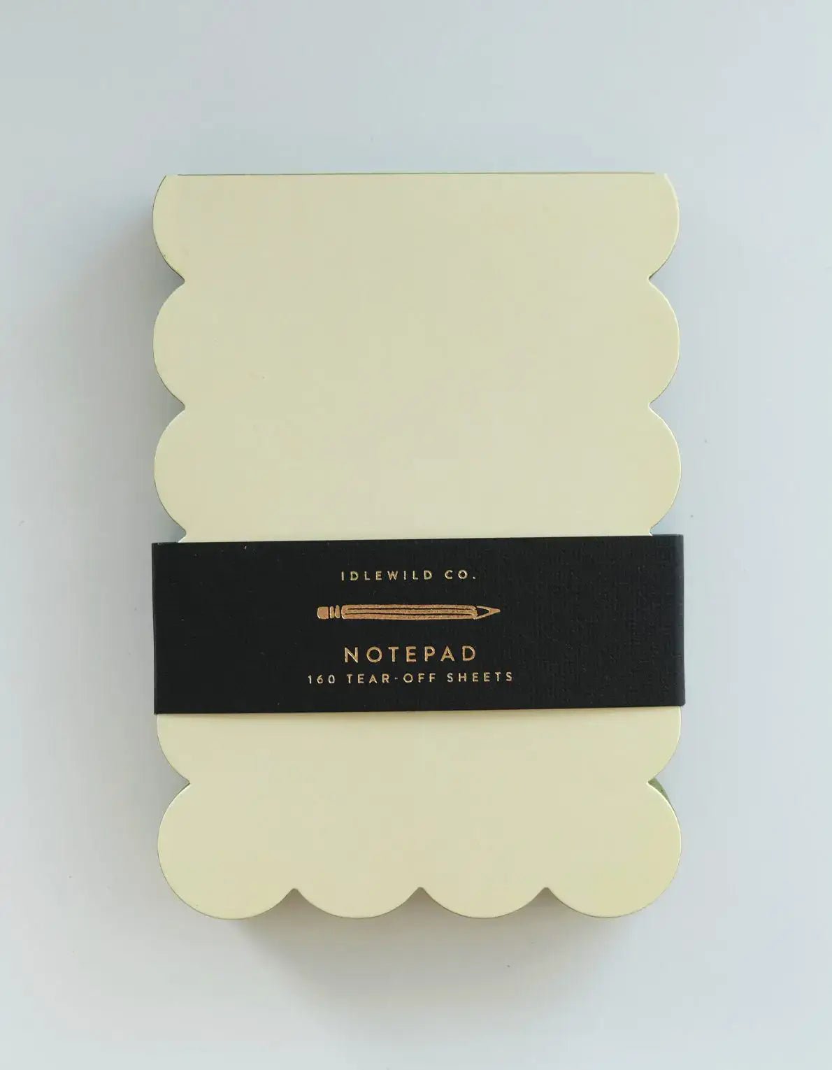 Scalloped Shaped Notepad | Chartreuse + Olive - Bria Blair Creative