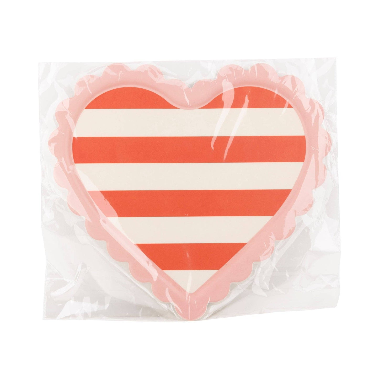 Scalloped Striped Heart Tray - Bria Blair Creative