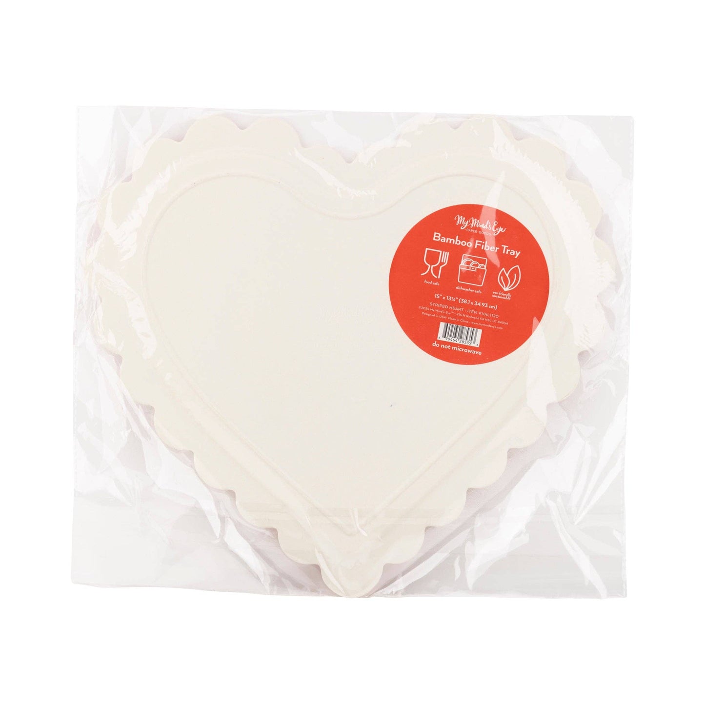 Scalloped Striped Heart Tray - Bria Blair Creative