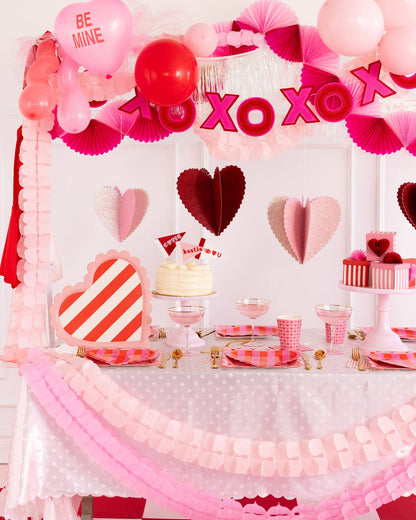 Scalloped Striped Heart Tray - Bria Blair Creative