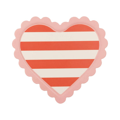 Scalloped Striped Heart Tray - Bria Blair Creative