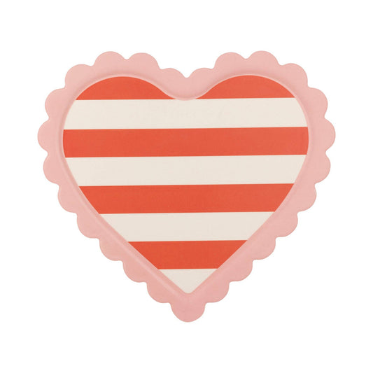 Scalloped Striped Heart Tray - Bria Blair Creative