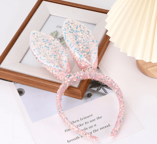 Sequined bunny ears headband Cute Easter Bunny Headband : Pink - Bria Blair Creative