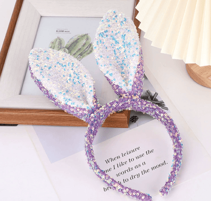 Sequined bunny ears headband Cute Easter Bunny Headband : Pink - Bria Blair Creative