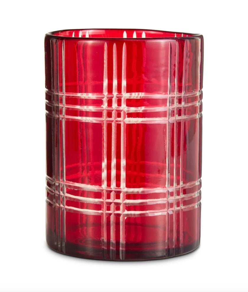 Set of 3 Etched Red Decorative Container - Bria Blair Creative