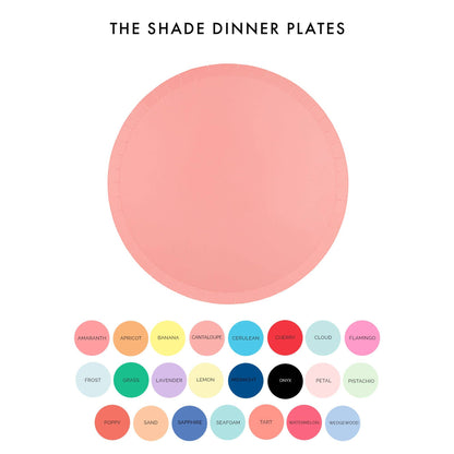 Shades Dessert Plates - 8 Pk. - 23 Color Options: Flamingo - Bria Blair Creative