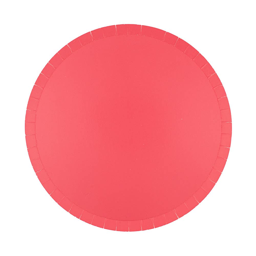 Shades Dessert Plates - 8 Pk. - 23 Color Options: Flamingo - Bria Blair Creative