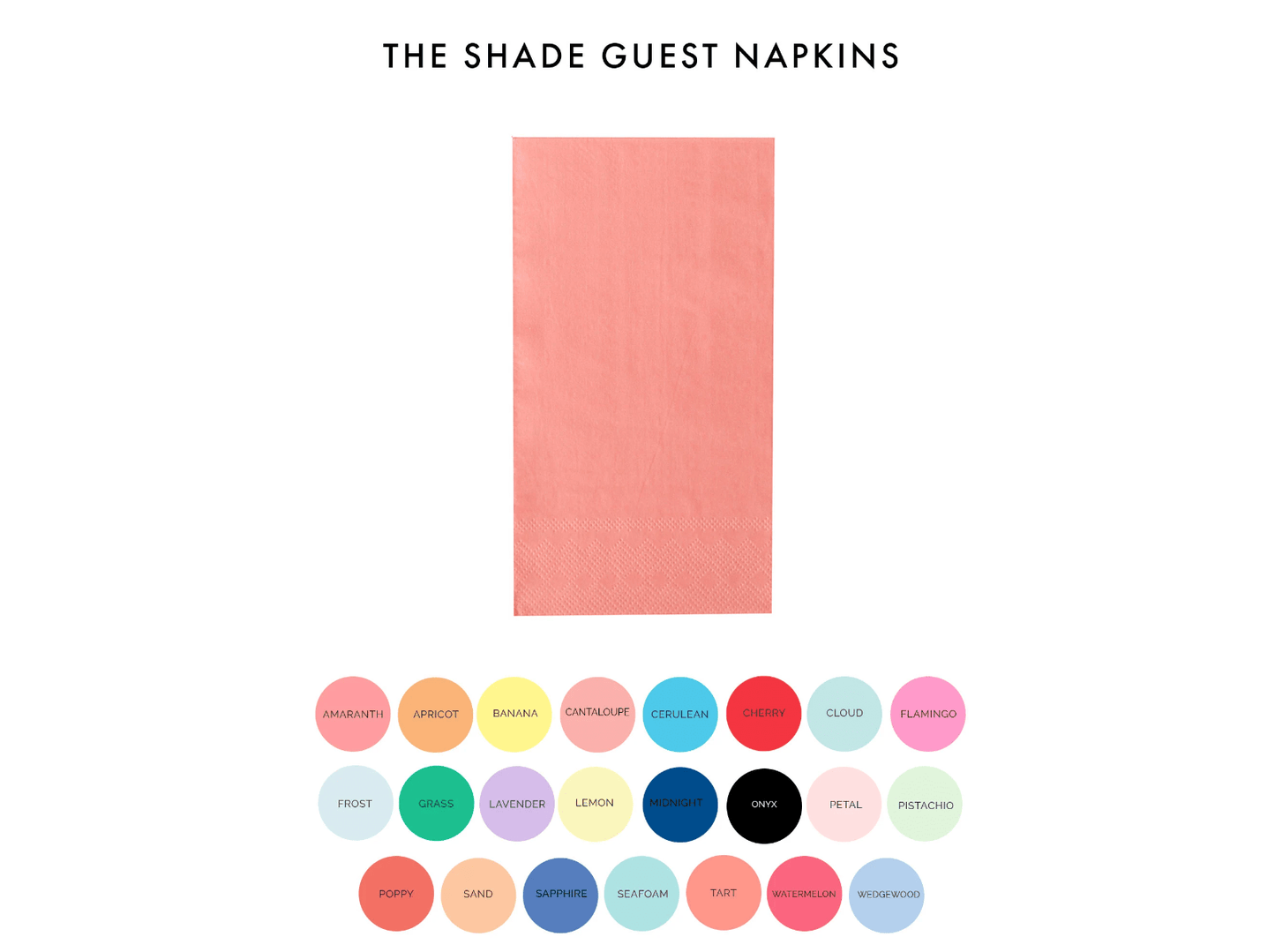 Shades Guest Napkins - 16 Pk. 23 Color Options: Cherry - Bria Blair Creative
