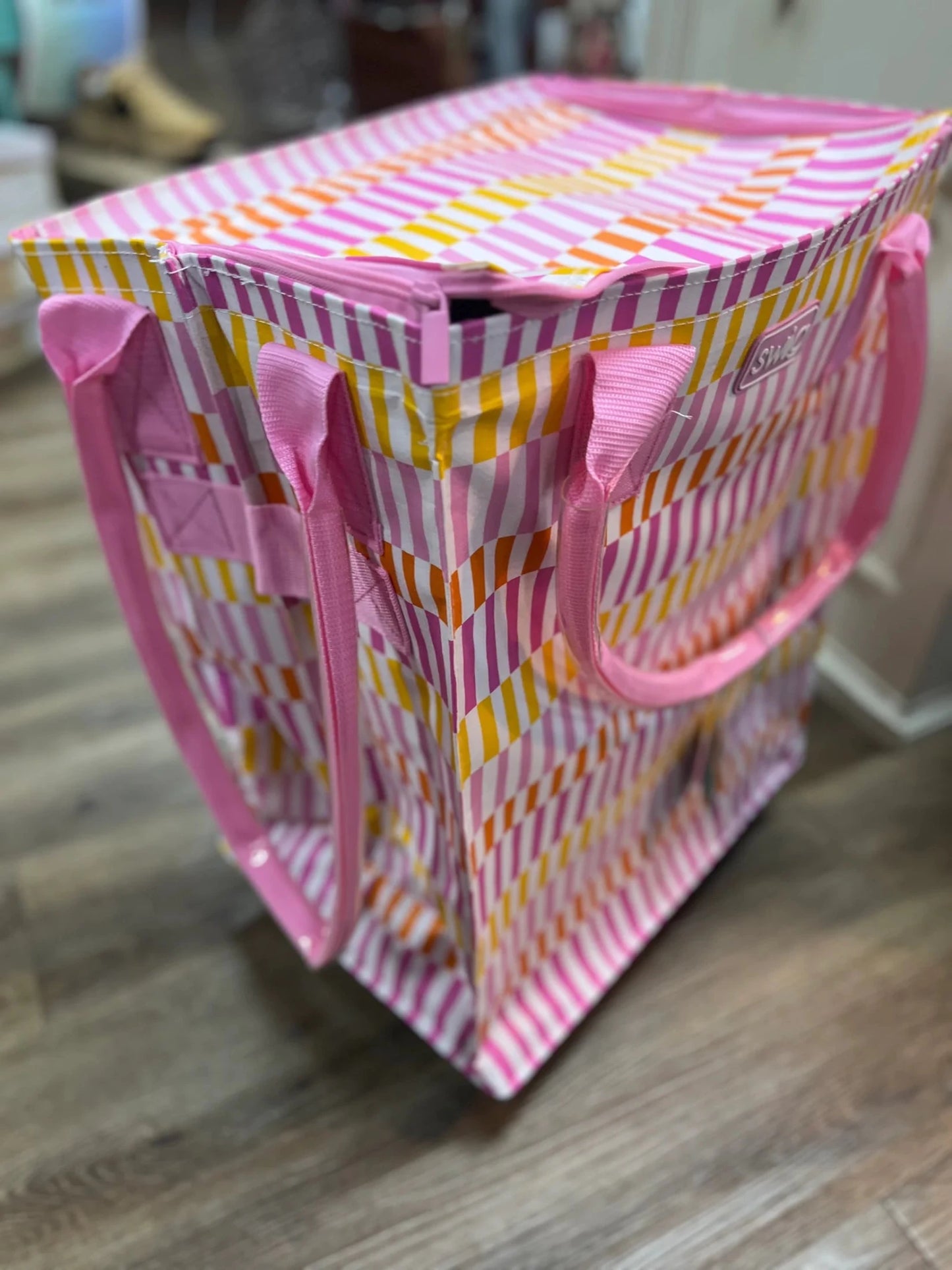 Sherbet Stripe Mega Tote Bag - Bria Blair Creative