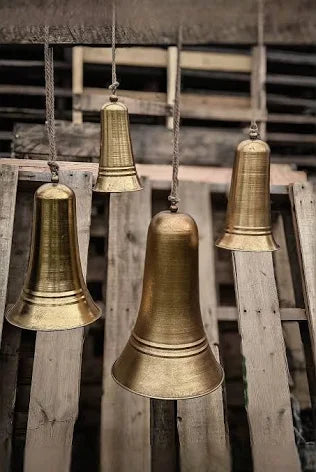 15" Carillon Antique Gold Metal Bell