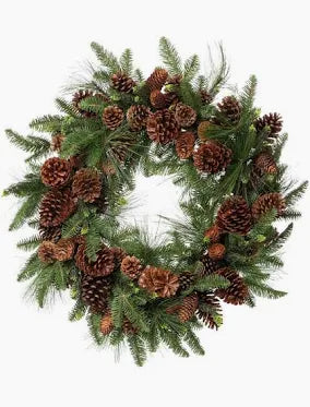 Mixed Pine and Pine Cone Wreath