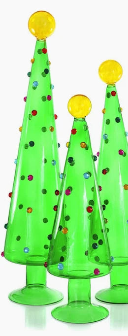 Cody Foster Dotted Tree Set - Translucent Green - set of 3