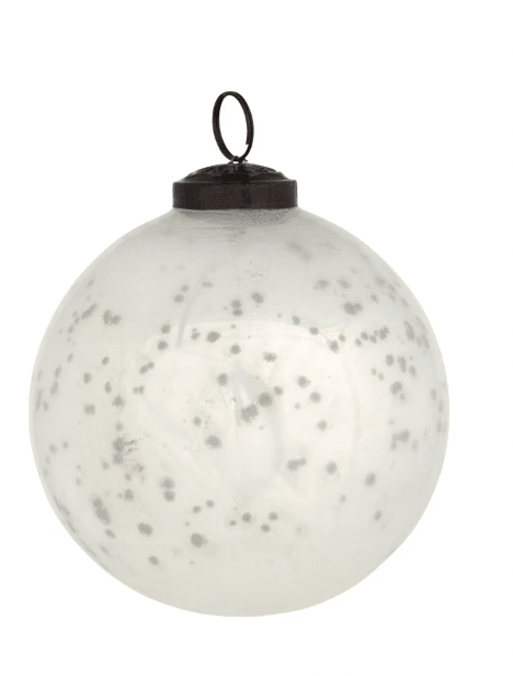 Silver Glass Ornament 4" - Bria Blair Creative