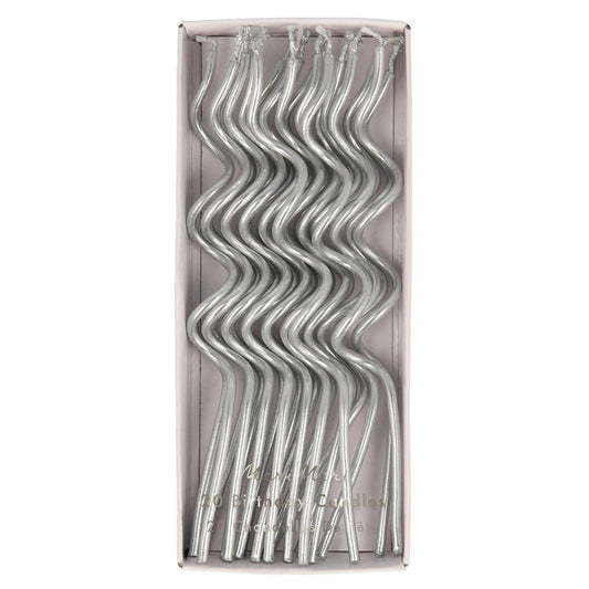 Silver Swirly Candles - Bria Blair Creative