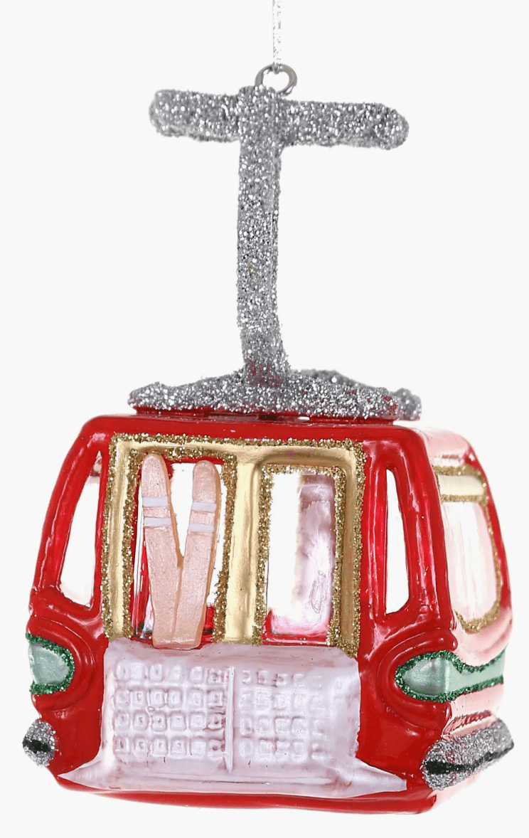 Ski Lift Glass Ornament - Bria Blair Creative
