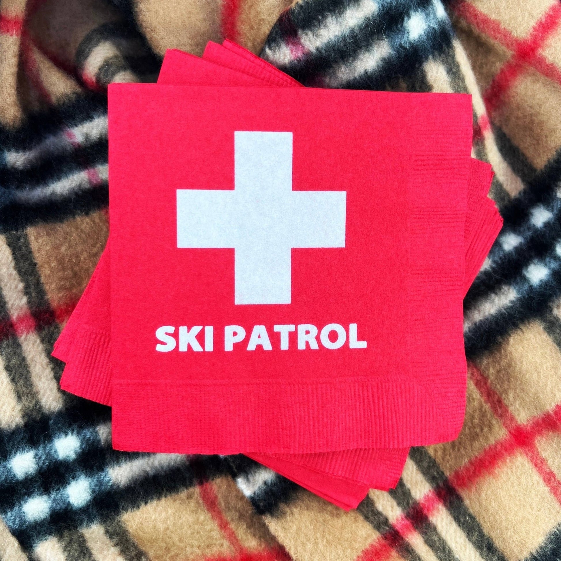 Ski Patrol Napkins - Bria Blair Creative