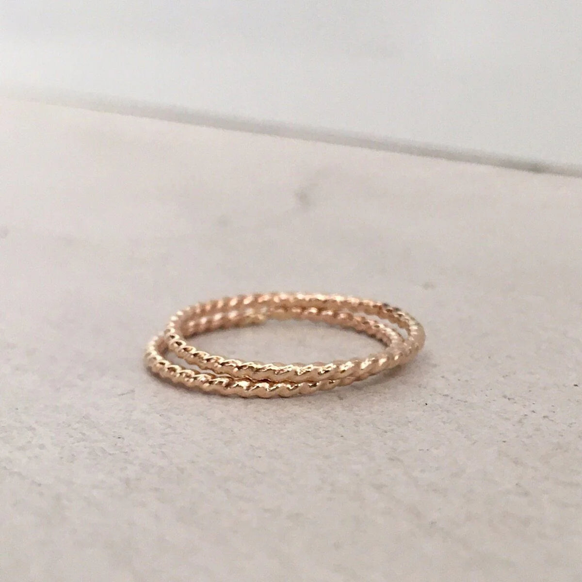 Gold Plated Twisted Ring