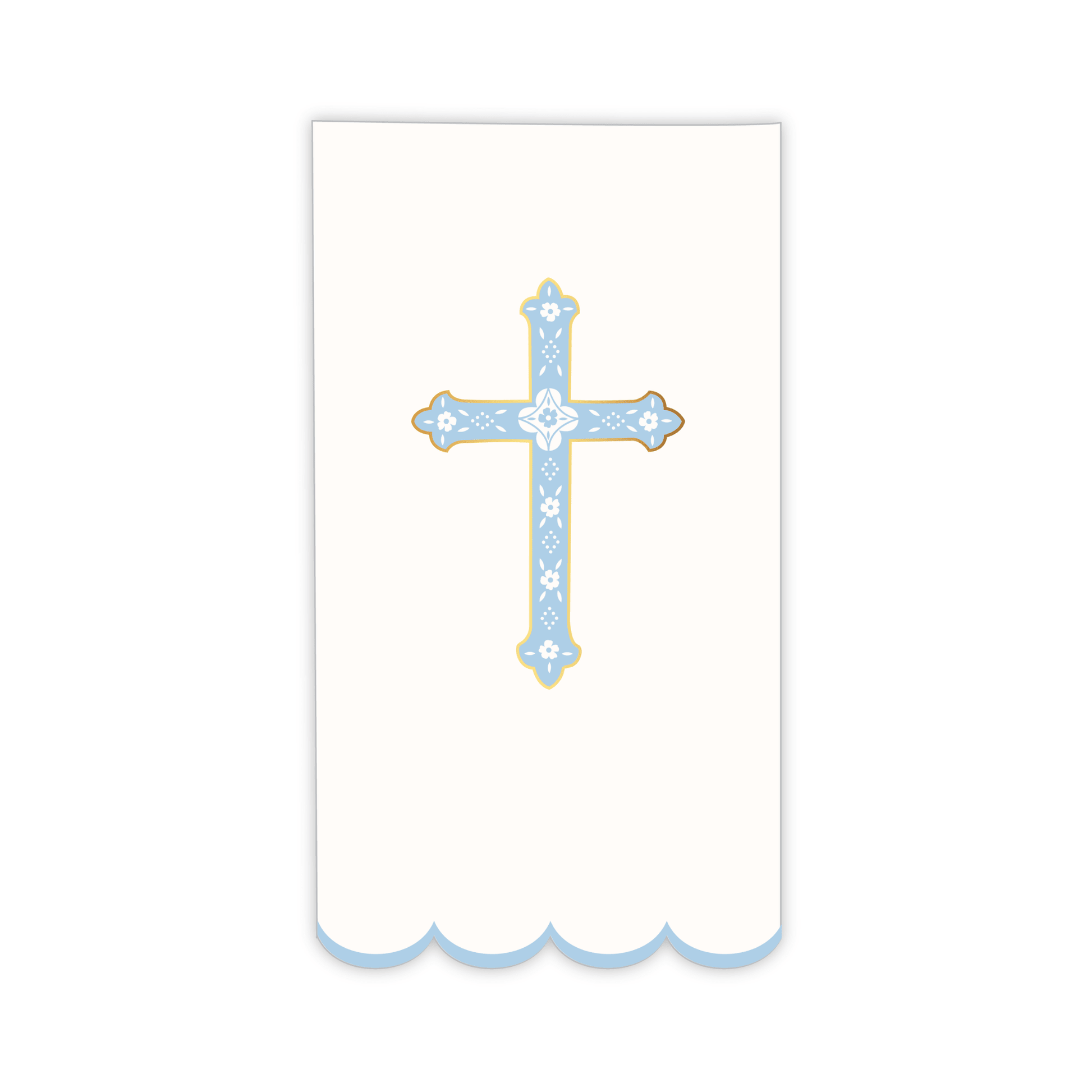 SKY BLUE CROSS GUEST TOWELS - Bria Blair Creative