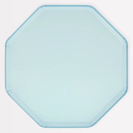 Sky Blue Dinner Plates - Set of 8 - Bria Blair Creative