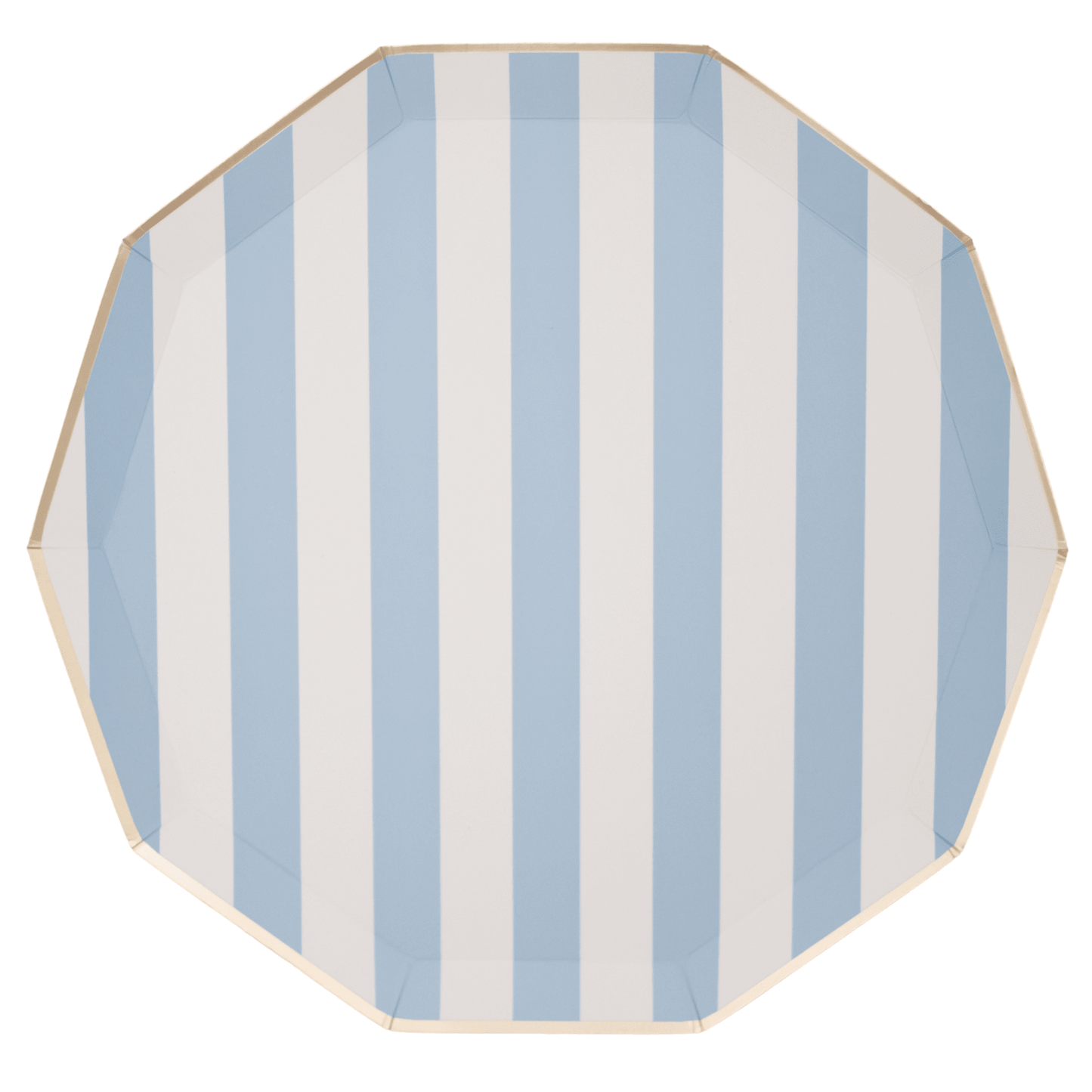 SKY BLUE SIGNATURE CABANA STRIPE PLATES - Bria Blair Creative