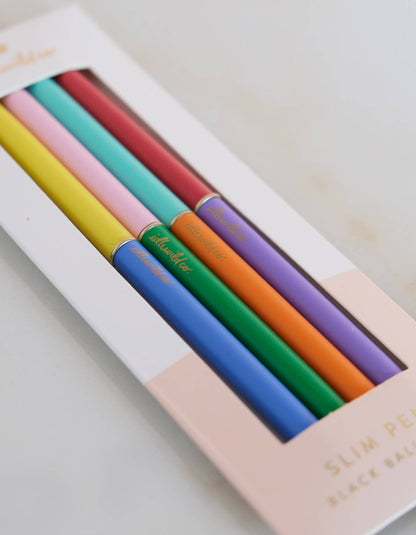 Slim Pens Set of Four | Duo - Tone Classic Rainbow - Bria Blair Creative