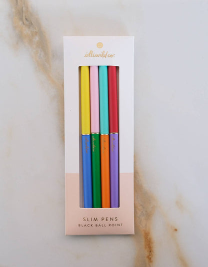 Slim Pens Set of Four | Duo - Tone Classic Rainbow - Bria Blair Creative